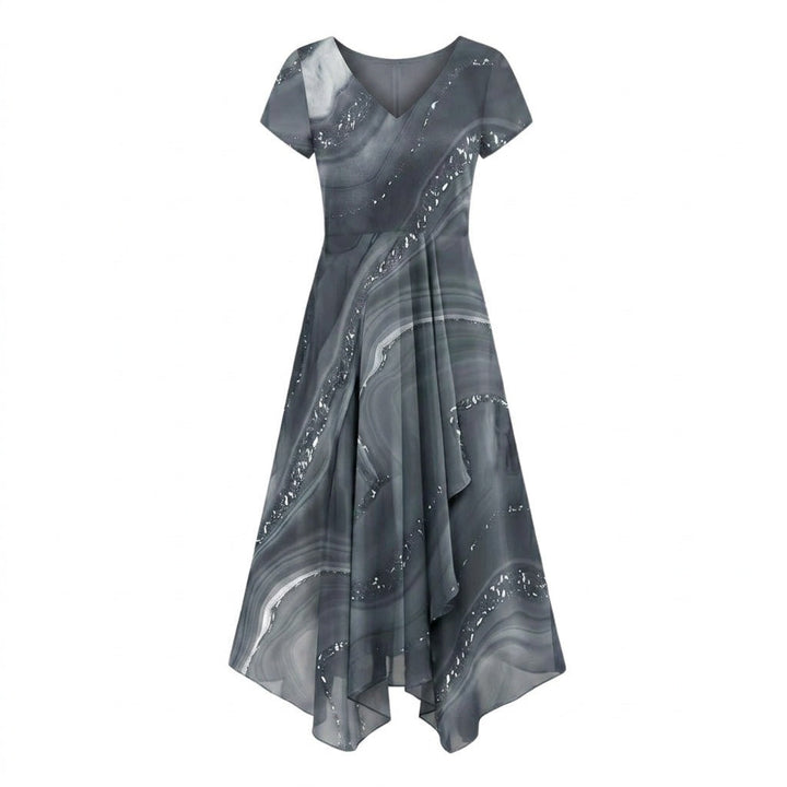 Osyla™ - Flowing Marbled Midi Dress for Special Occasions