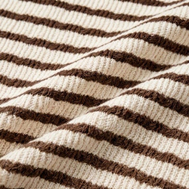 Elara™ – Textured Stripe Relaxed Tee
