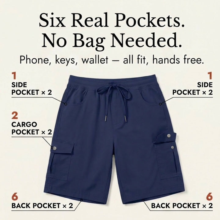 Bermuella™ – Quick-Dry Cargo Shorts with 6 Pockets