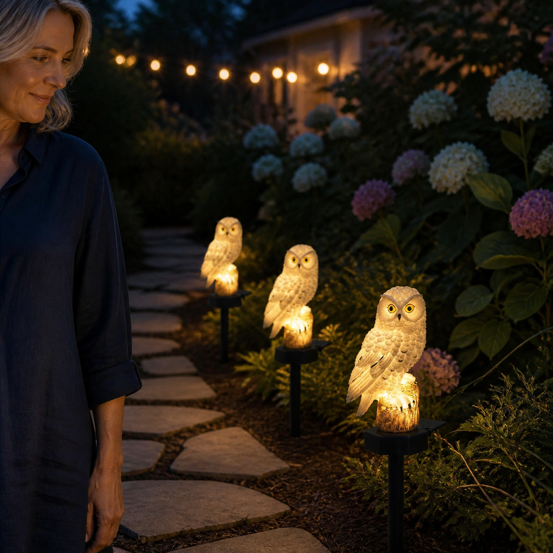 Lumora™ – Solar Owl Garden Light for Magical Dusk Glow
