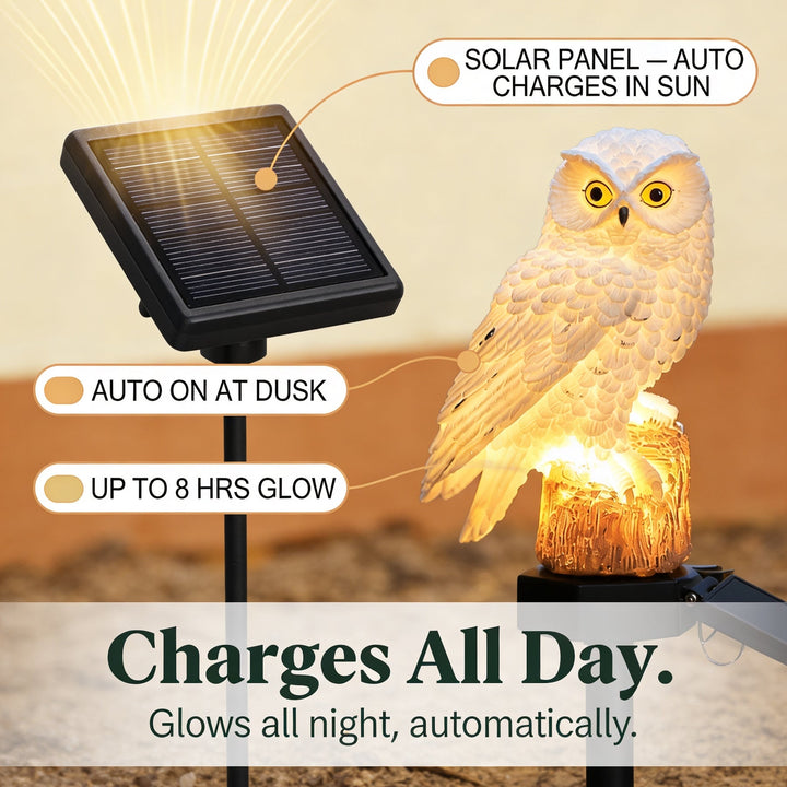 Lumora™ – Solar Owl Garden Light for Magical Dusk Glow