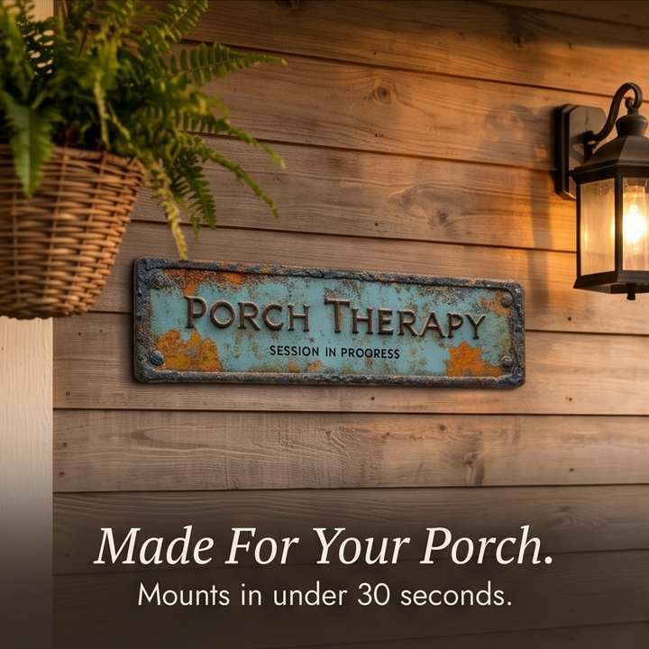 Porchly™ — Vintage Farmhouse Porch Therapy Plaque