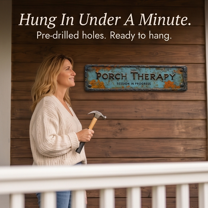 Porchly™ — Vintage Farmhouse Porch Therapy Plaque