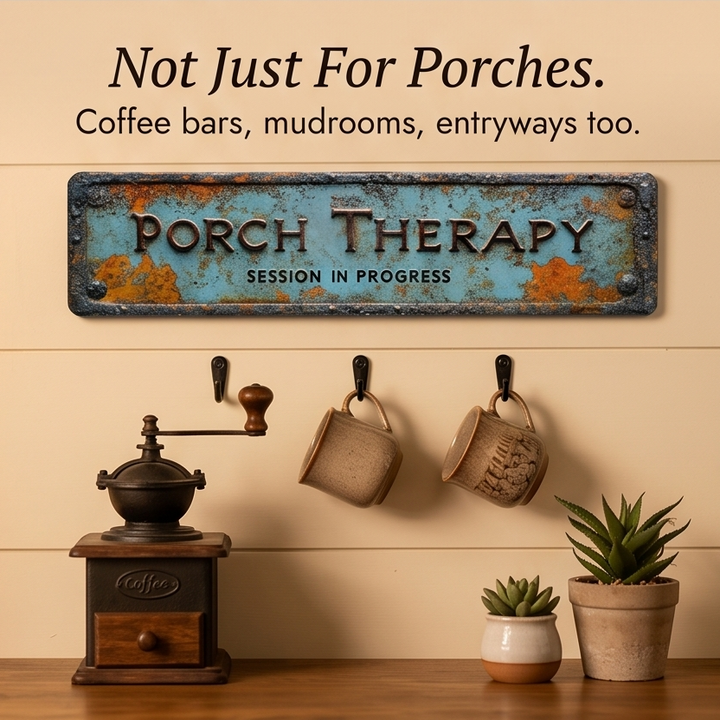 Porchly™ — Vintage Farmhouse Porch Therapy Plaque