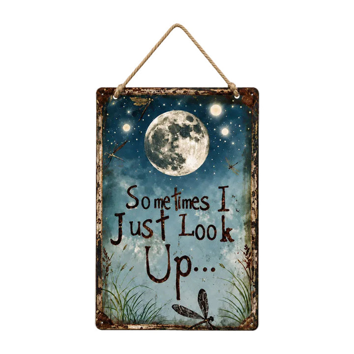 Lunavia™ – Rustic Moon Metal Sign for Porch and Garden