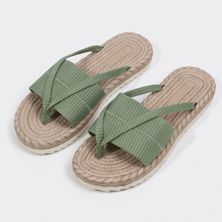 Lunara™ – Soft Woven Summer Slide Sandals