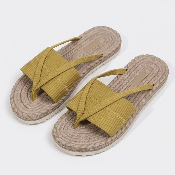 Lunara™ – Soft Woven Summer Slide Sandals