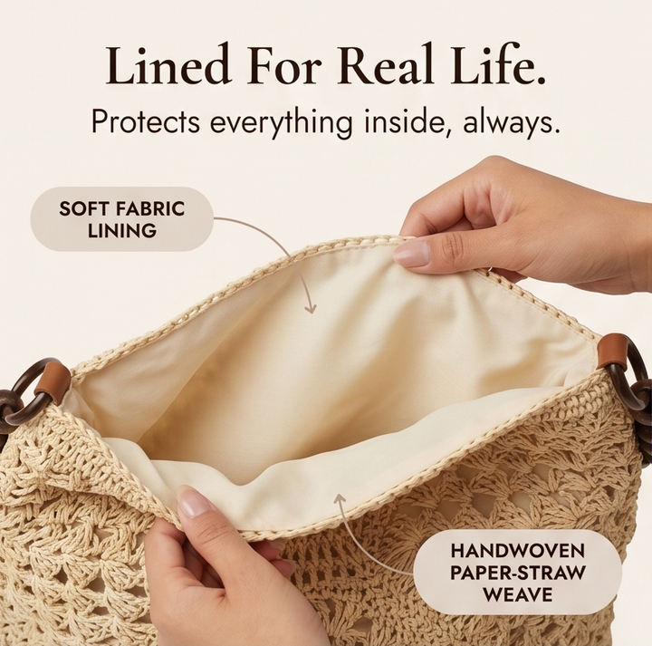 Solèra™ – Crochet Summer Tote with Hidden Lining