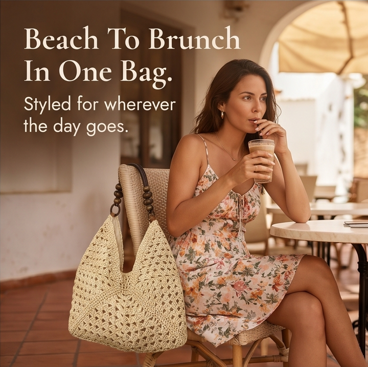 Solèra™ – Crochet Summer Tote with Hidden Lining