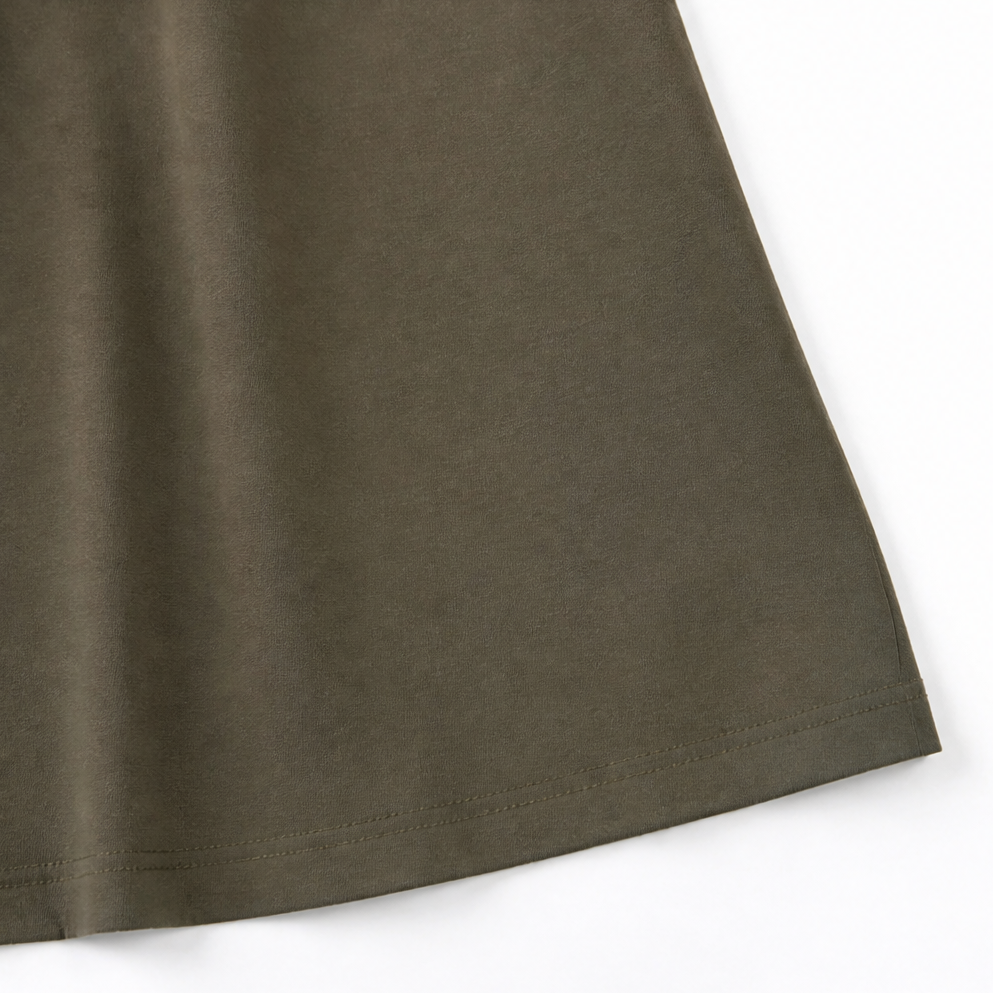 Solvea – Cowl Neck Shift Dress, Sleeveless Mini with Side Pockets