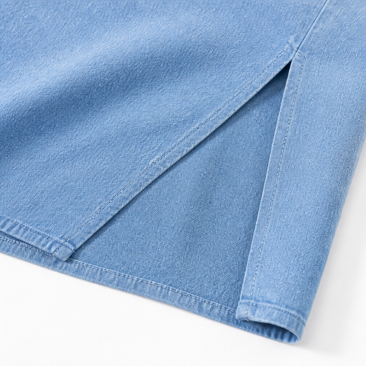 Solventa – Women's Linen-Look Maxi Shirt Dress with Pockets