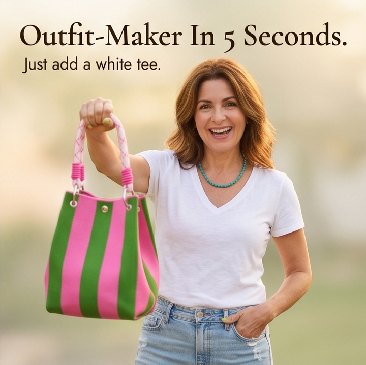 Sundara™ – Striped Knit Bucket Bag for Everyday Style