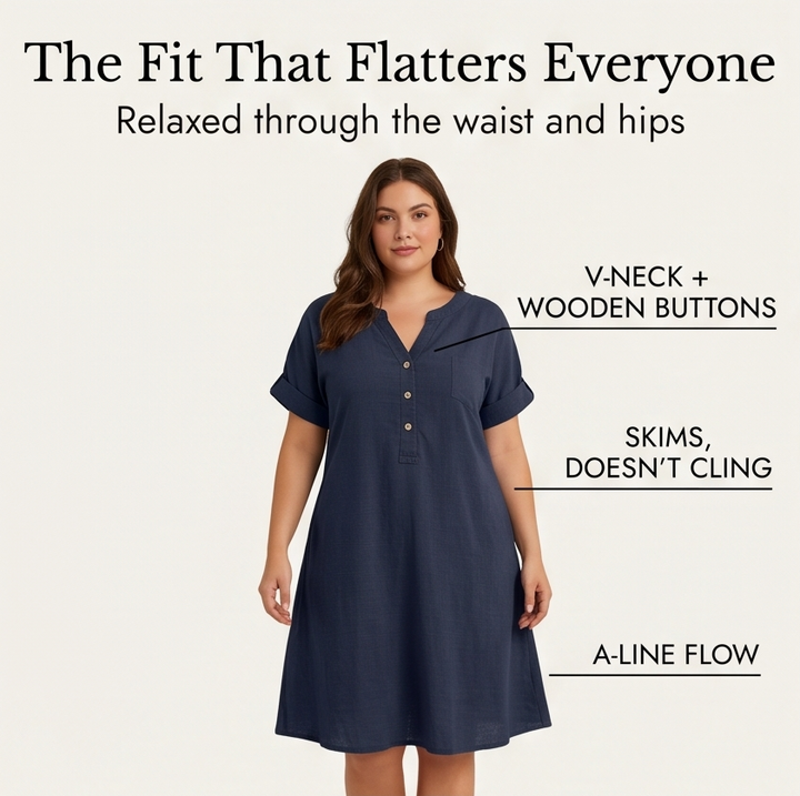 Sunhara™ – Breezy V-Neck Boho Sundress with Pockets