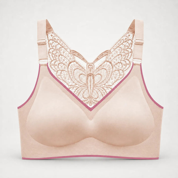 Solivia – Wireless Butterfly Back Bra with Seamless Ice Silk Look Cups