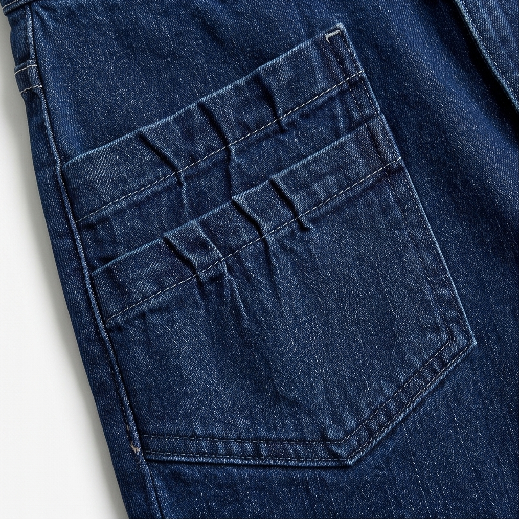Vellora™ – Patch-Pocket Wide-Leg Jeans
