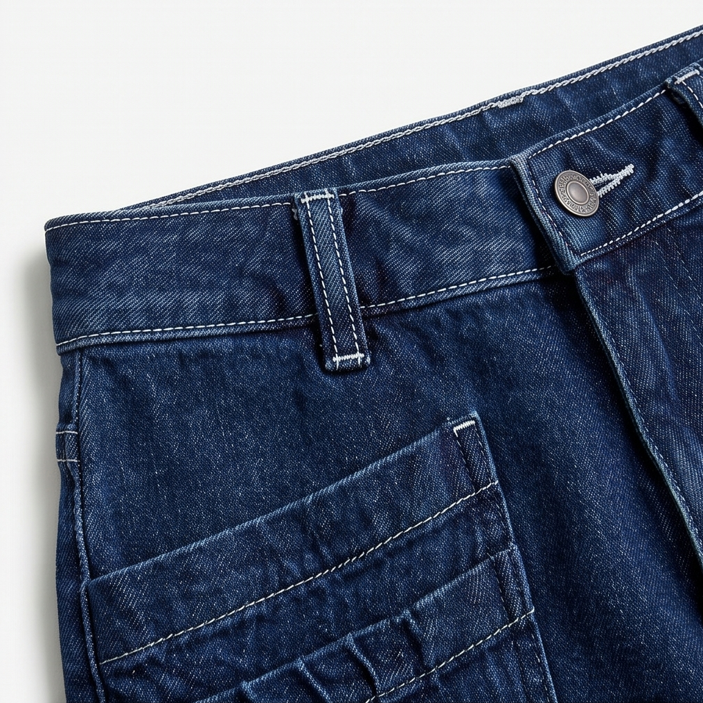 Vellora™ – Patch-Pocket Wide-Leg Jeans