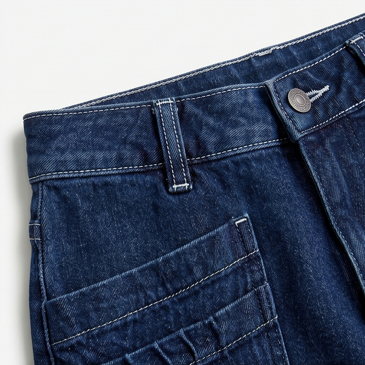 Vellora™ – Patch-Pocket Wide-Leg Jeans