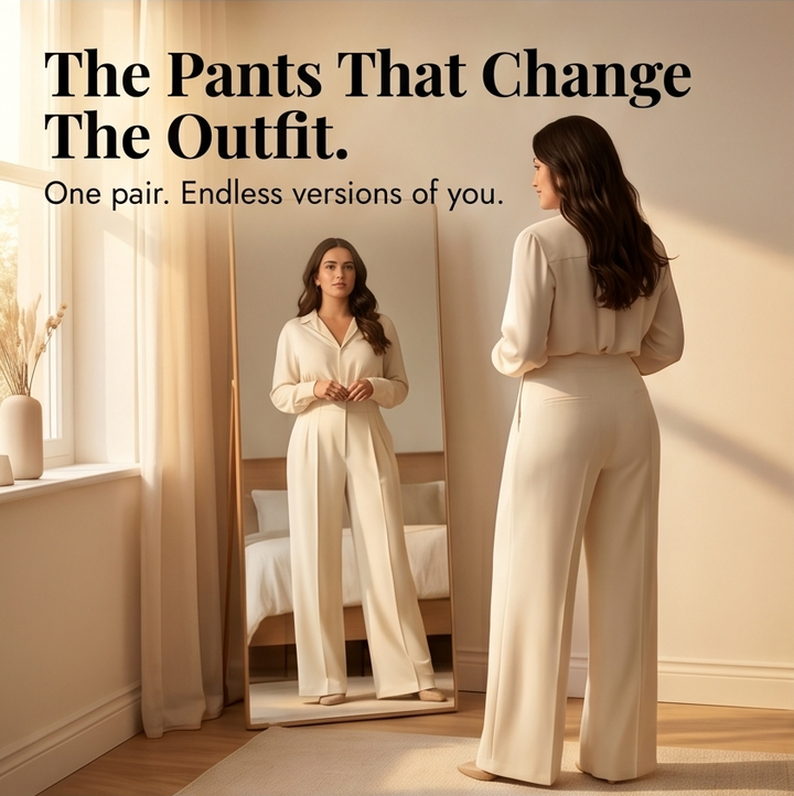 Velora™ – Tailored Pleated Trousers for Elongated Legs