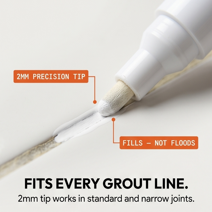 GroutGlo™ Waterproof Grout Pen for Bright White Tile