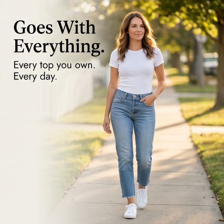 Wearbella™ – Frayed Hem 7/8 Jeans